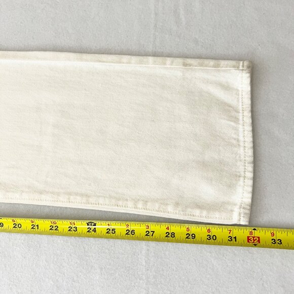 Loft Women's The Relaxed Straight Leg Cream Jeans 27/4 High Rise Cotton NWOT - Picture 12 of 13